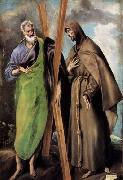 GRECO, El St Andrew and St Francis oil on canvas